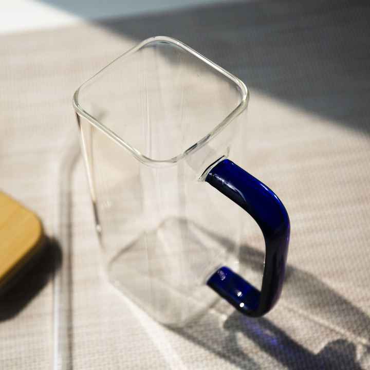 Minimalist 350ML Glass Mug with Eco Straw and Wooden Lid – Ideal for Iced Drinks