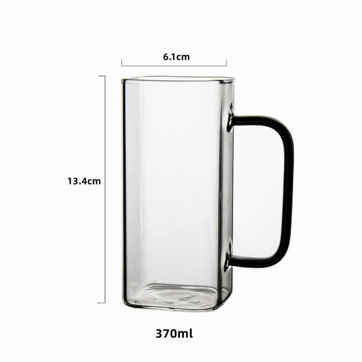 Minimalist 350ML Glass Mug with Eco Straw and Wooden Lid – Ideal for Iced Drinks