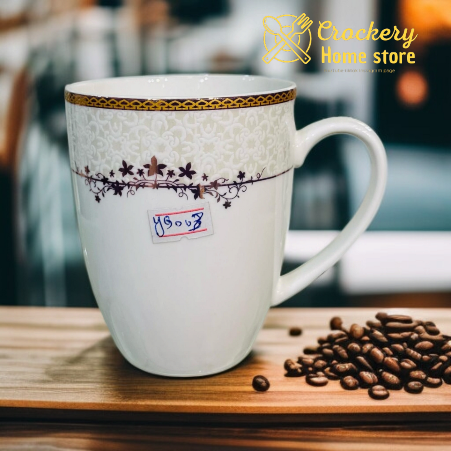 Premium Bone China Mug Set – 6pcs Elegant Tea/Coffee Cups