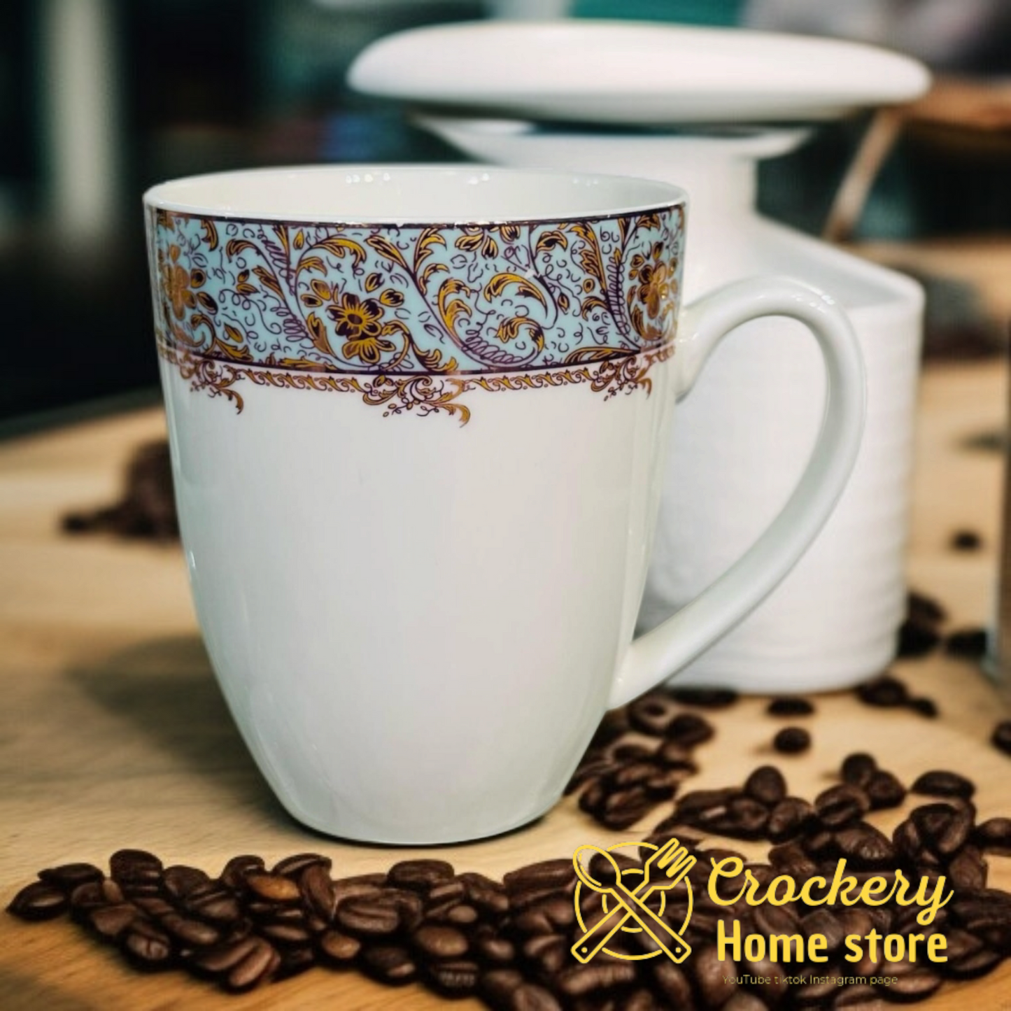 Premium Bone China Mug Set – 6pcs Elegant Tea/Coffee Cups