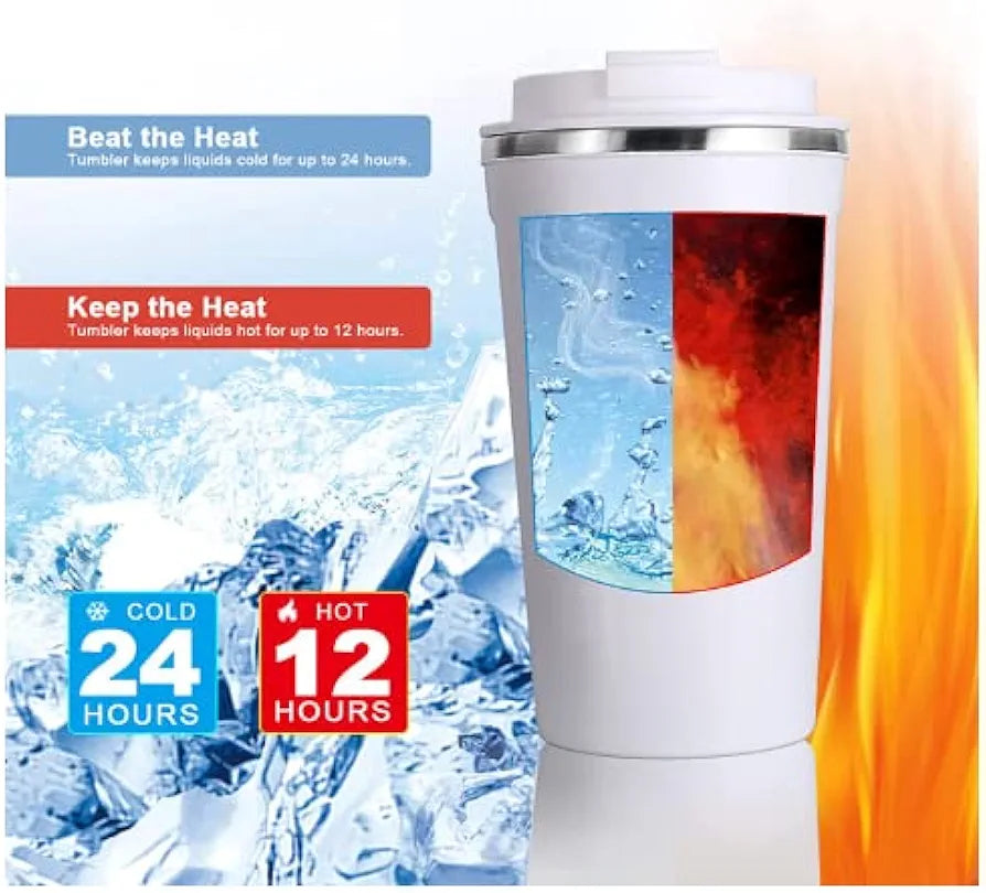 Smart Vacuum Mug 500ML with LED Temperature Display – Leakproof & Portable