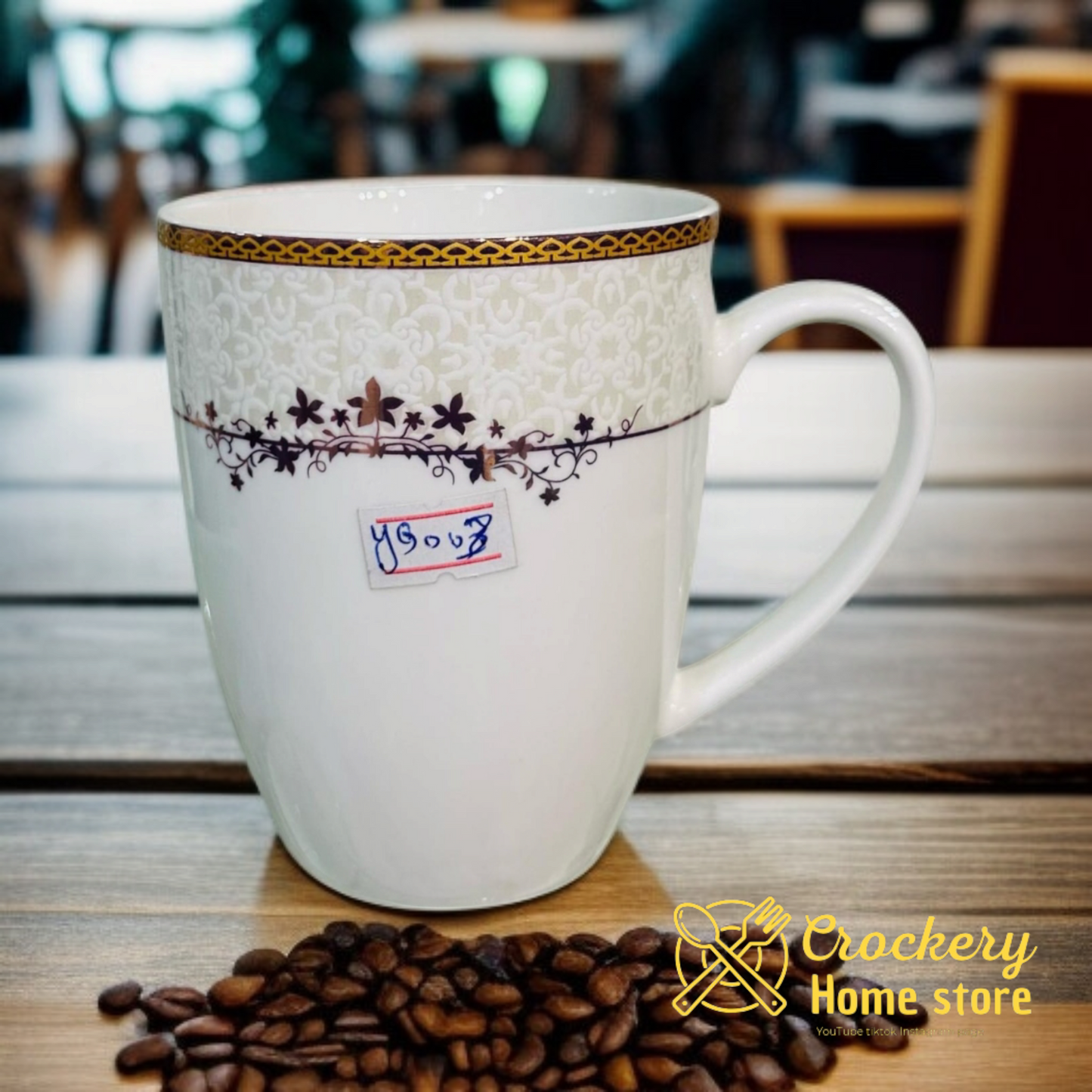 Premium Bone China Mug Set – 6pcs Elegant Tea/Coffee Cups