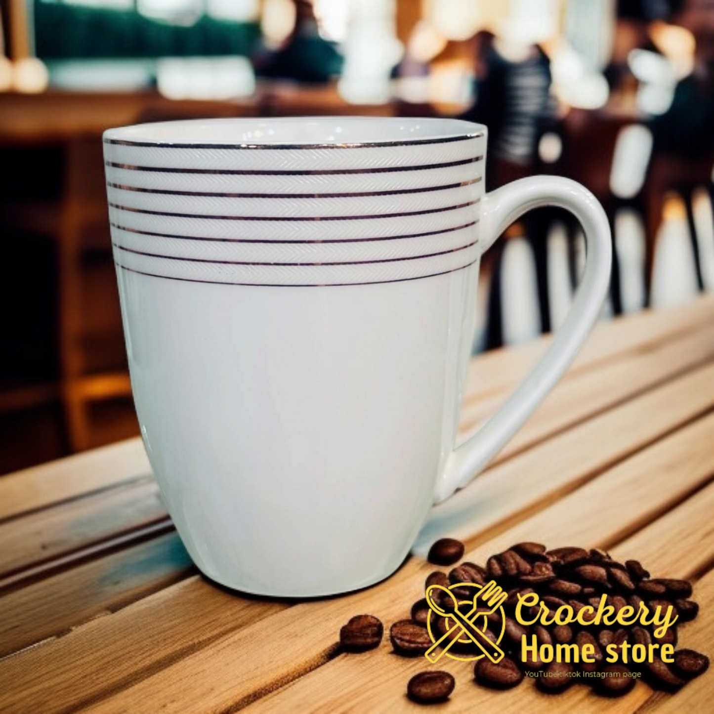 Premium Bone China Mug Set – 6pcs Elegant Tea/Coffee Cups