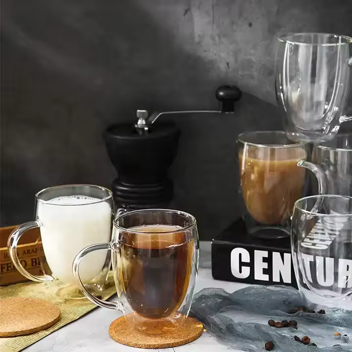 Bundle Gift Set - Double Wall Tea & Coffee Glass Mug 350ML