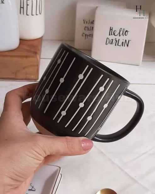 4 Pcs Ceramic Mug Set – Premium Quality Tea & Coffee Cups – Home & Office Use