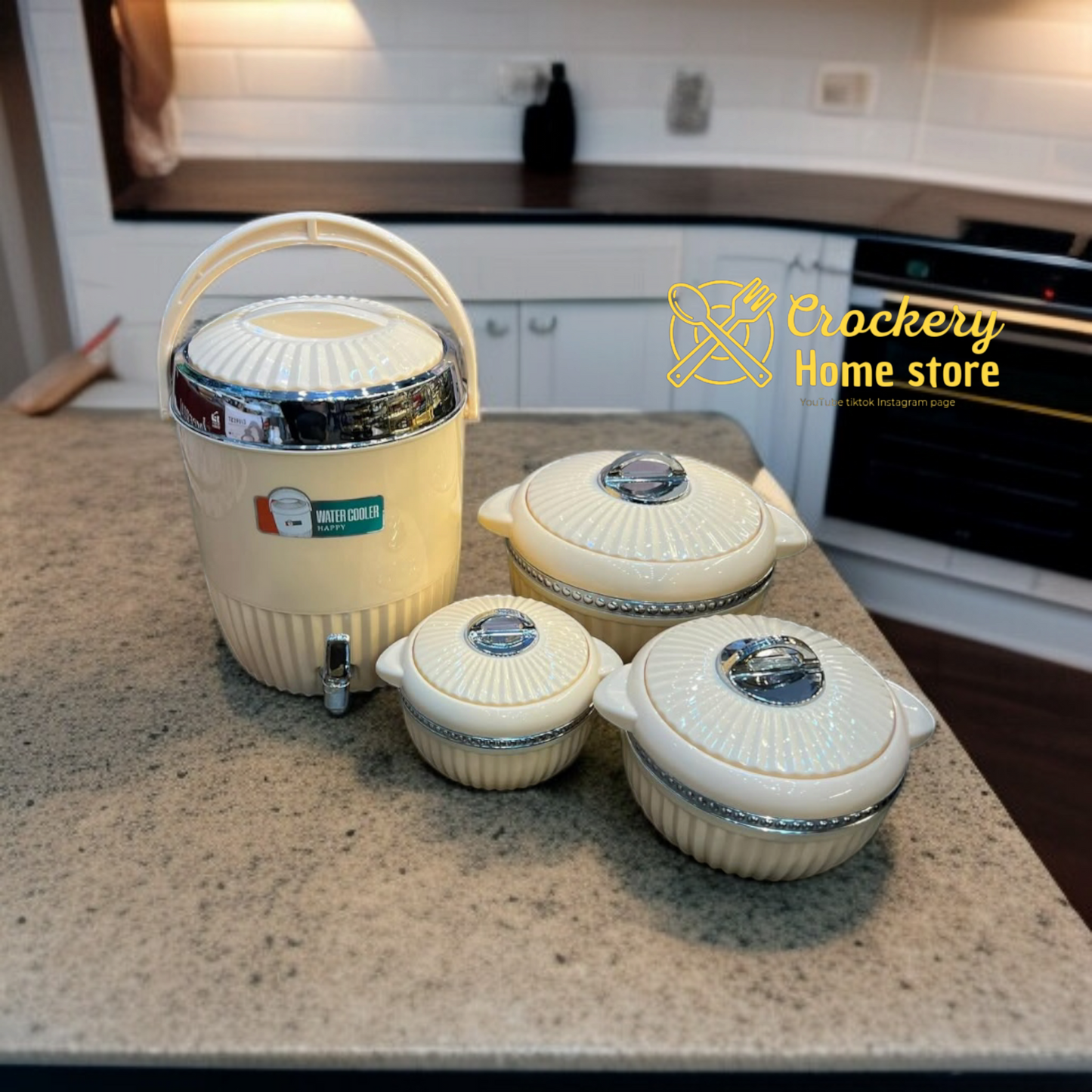 4pcs Hot Pot Set with Insulated Cooler – Elegant & Durable Design
