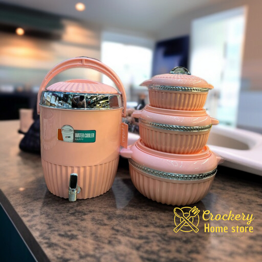 4pcs Hot Pot Set with Insulated Cooler – Elegant & Durable Design